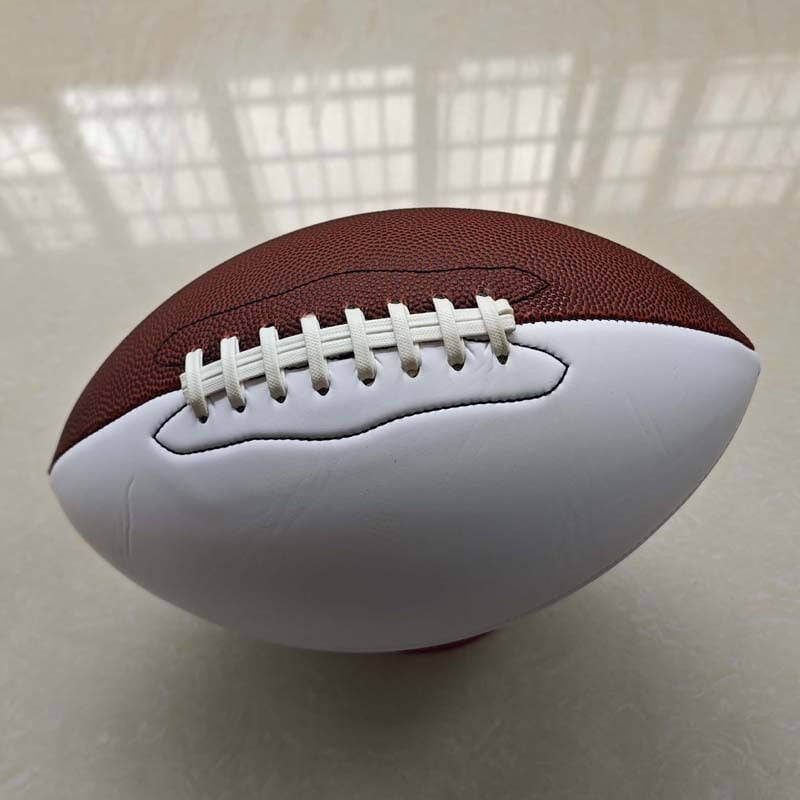PU medžiagos Amerikos futbolo kamuolys, siuvamas mechaniniu siuvimu, svoris apie 380 g, logotipo spausdinimas įmanomas, kilmės vieta Henanas