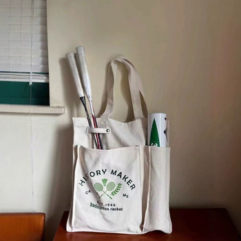 Badmintona un tenisa soma ar kanvas ārpusi, poliestera audums, izdrukāts logotips, pieaugušajiem