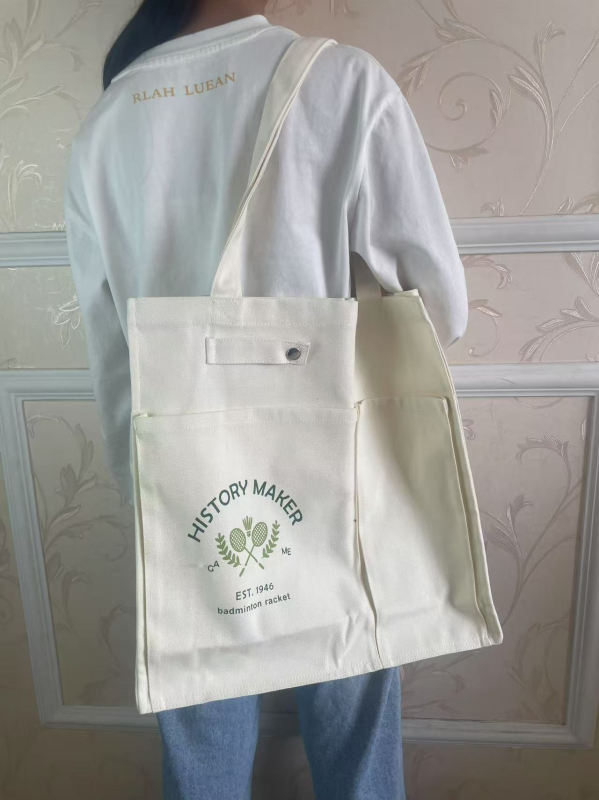 Badmintona un tenisa soma ar kanvas ārpusi, poliestera audums, izdrukāts logotips, pieaugušajiem