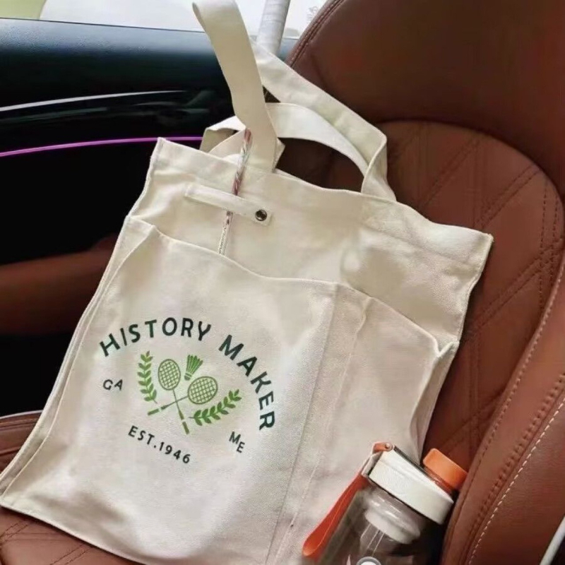 Badmintona un tenisa soma ar kanvas ārpusi, poliestera audums, izdrukāts logotips, pieaugušajiem