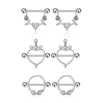 Mellgyűrű rozsdamentes acélból, 18K tisztaságú, virágos dizájn, kristály, elektroplakolás, uniszex, természetes stílus, Hercegnő sorozat