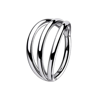3 slāņi nerūsējošā tērauda deguna gredzens ar pulētu virsmu, nekonvencionāls stils