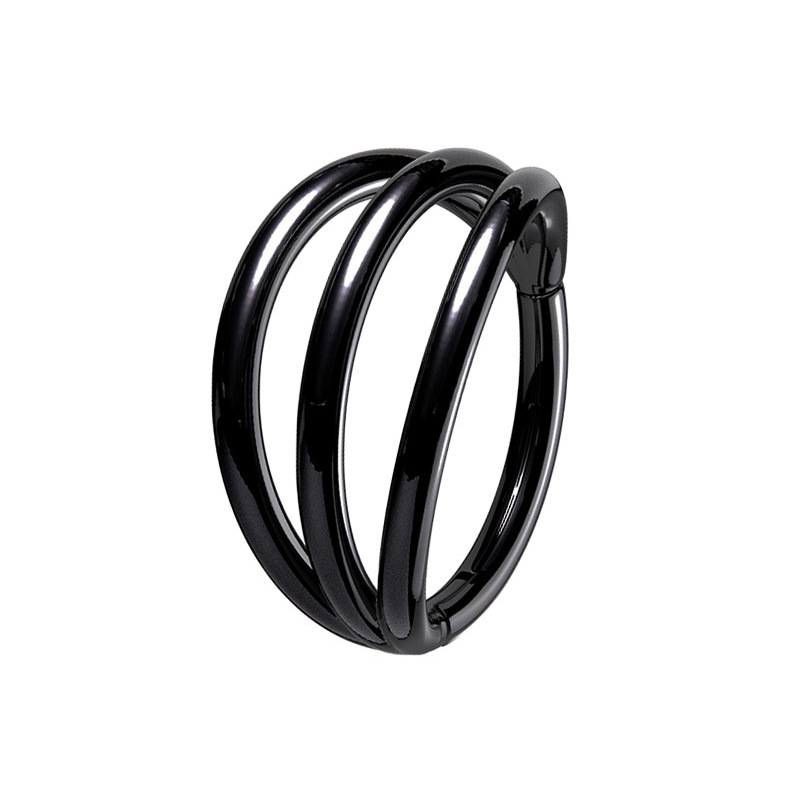 3 slāņi nerūsējošā tērauda deguna gredzens ar pulētu virsmu, nekonvencionāls stils