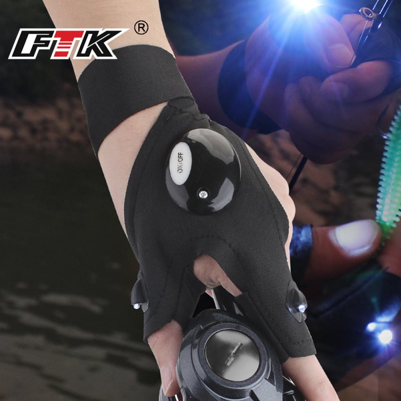 Gaismas makšķerēšanas cimdi bez pirkstiem (Kategorija: Makšķerēšanas apģērbi; Materiāls: 100% kokvilna; Zīmols: FTK; Kabatas: 0)