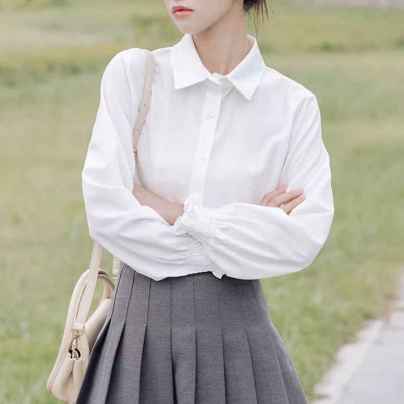 Πουκάμισο από Modal, abstract μοτίβο, όρθιος γιακάς, μακριά μανίκια, Α-γραμμή