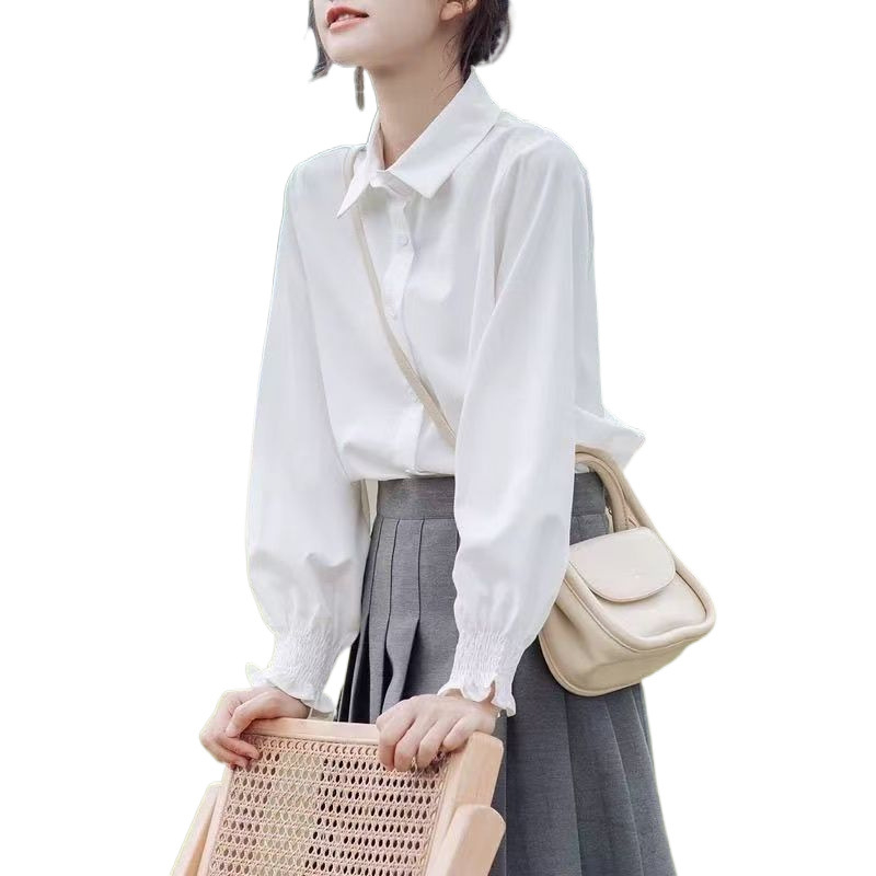 Πουκάμισο από Modal, abstract μοτίβο, όρθιος γιακάς, μακριά μανίκια, Α-γραμμή