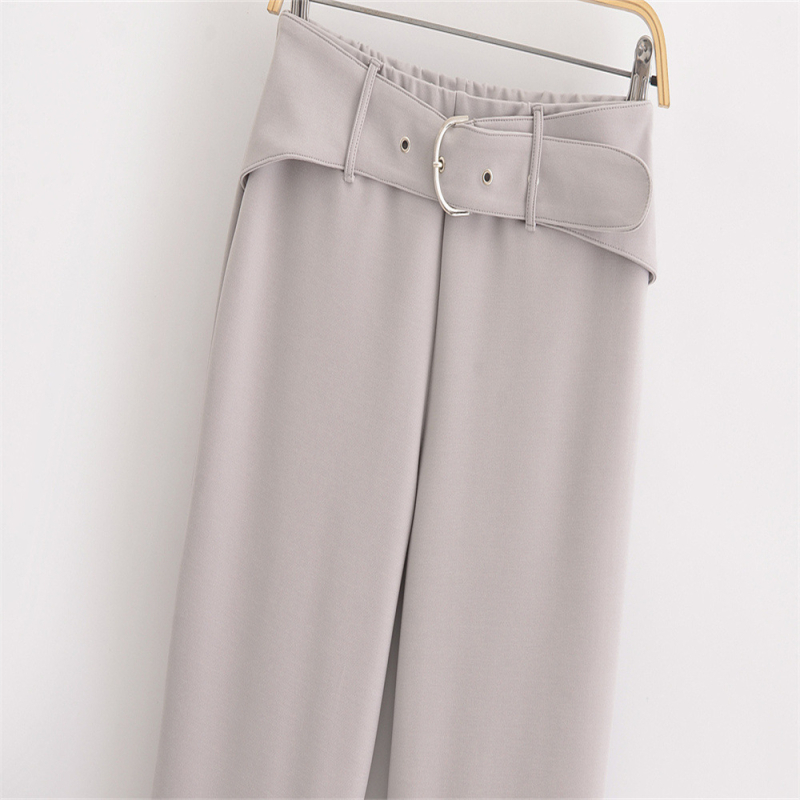 Sieviešu vasaras 2024 komplekts: haltera kakla bez piedurknēm topa ar jostu, poliestera bikses kostīms, ikdienas stils