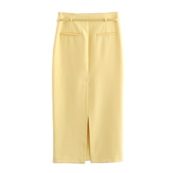 Naistele mõeldud V-kaelusega vest ja vööga seelik, Euroopa–Ameerika stiilis, suvi 2024, polüester