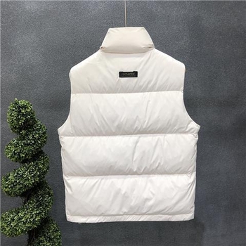 Мъжки втален пухен жилет с качулка, Corduroy плат с райета, подплата от зайчи пух и памук, двойно закопчаване отпред, зимен стил