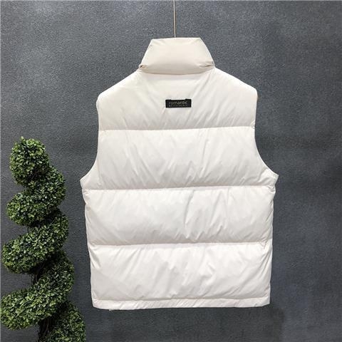 Мъжки втален пухен жилет с качулка, Corduroy плат с райета, подплата от зайчи пух и памук, двойно закопчаване отпред, зимен стил