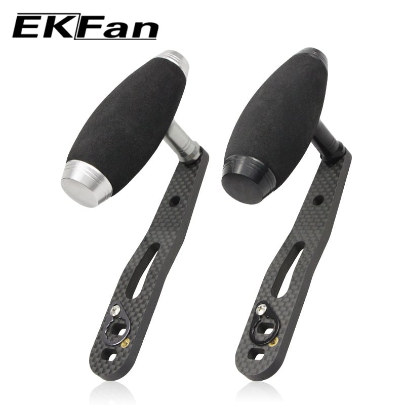 EKFan Mâner pentru mulinetă de pescuit cu cap T din carbon, priză EVA, manivelă modificată, accesorii marca D