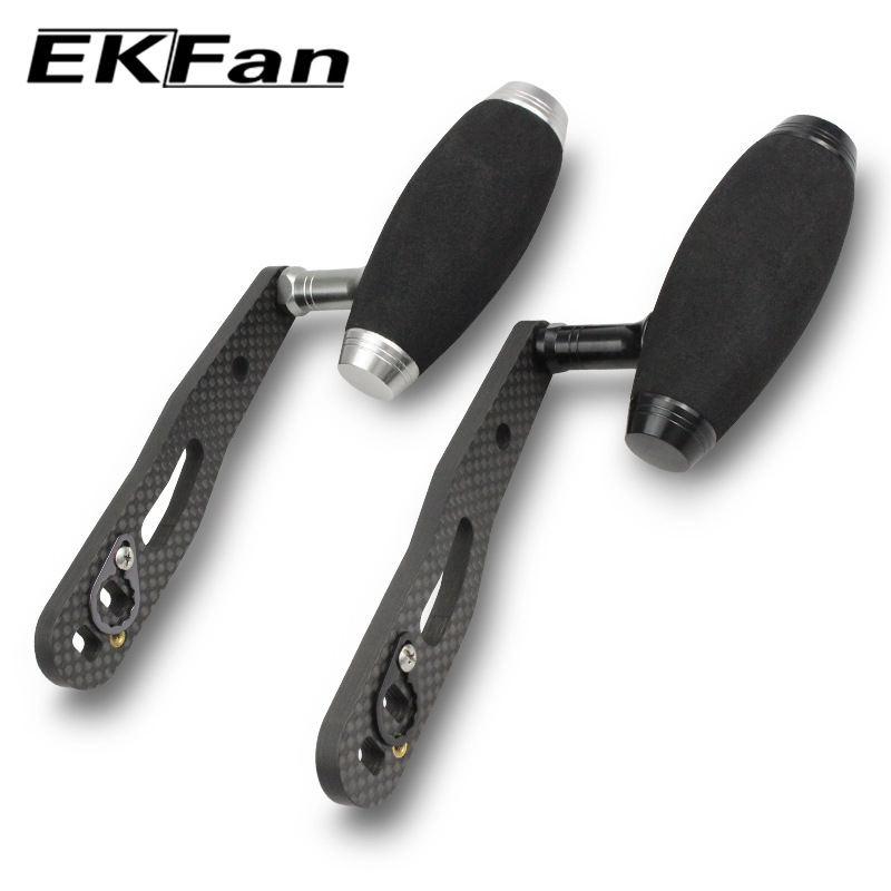 EKFan Mâner pentru mulinetă de pescuit cu cap T din carbon, priză EVA, manivelă modificată, accesorii marca D