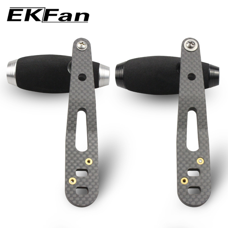 EKFan Mâner pentru mulinetă de pescuit cu cap T din carbon, priză EVA, manivelă modificată, accesorii marca D