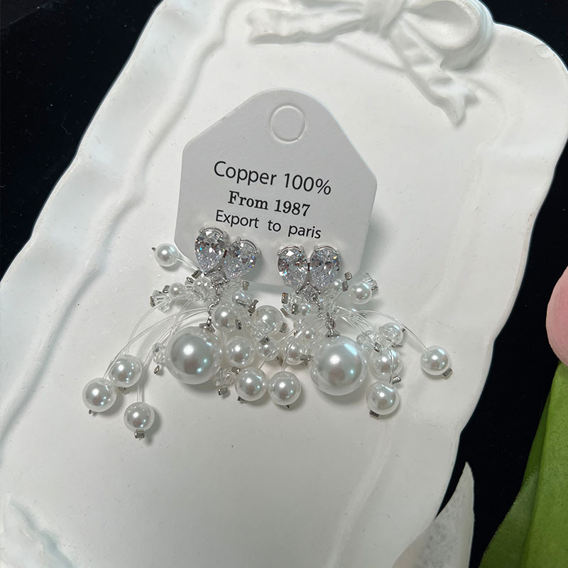 Cercei cu zirconiu și design geometric, finisaj electroplatat, stil coreean pentru femei