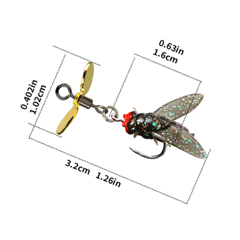 Fujitora Dirbtinių Masalų Rinkinys su Fly Kabliu Be Barbų Upės Žvejybai