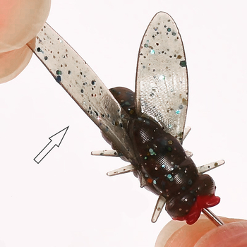 Fujitora Dirbtinių Masalų Rinkinys su Fly Kabliu Be Barbų Upės Žvejybai