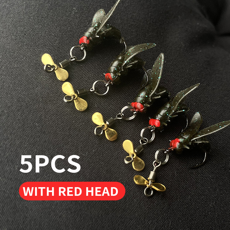 Fujitora Dirbtinių Masalų Rinkinys su Fly Kabliu Be Barbų Upės Žvejybai