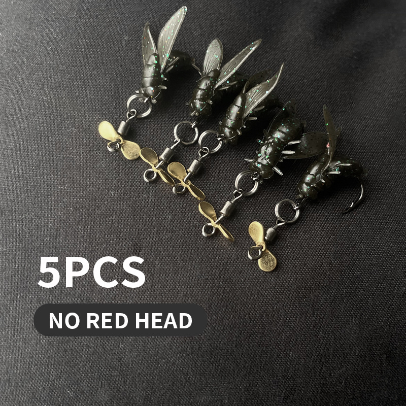 Fujitora Dirbtinių Masalų Rinkinys su Fly Kabliu Be Barbų Upės Žvejybai