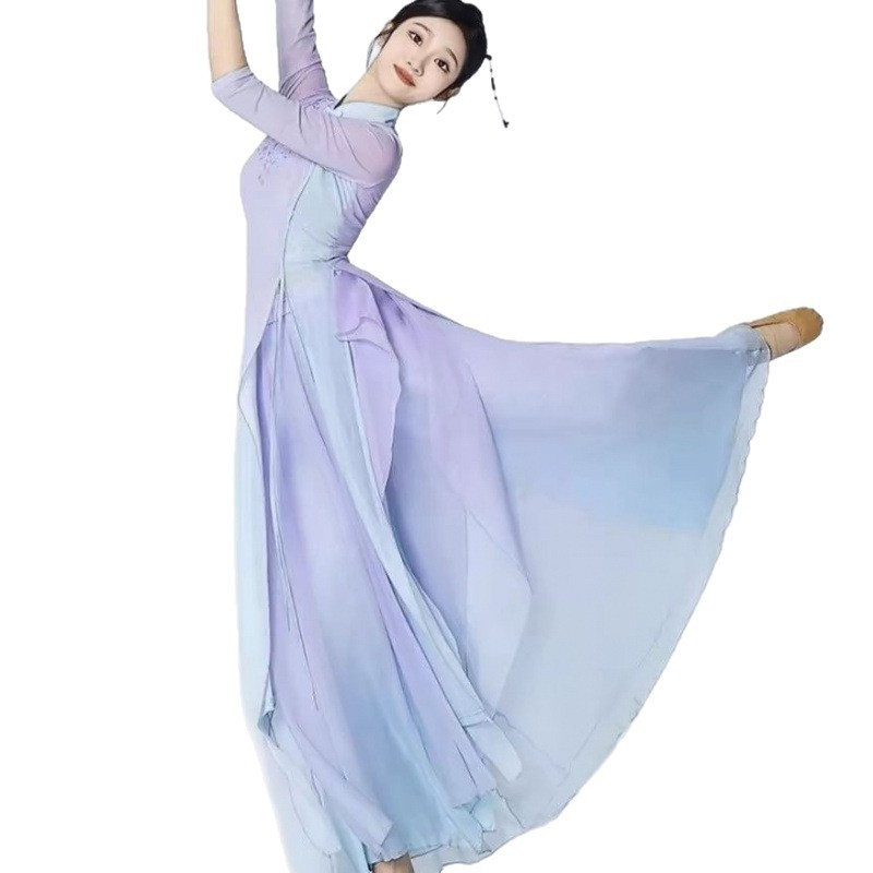 Wancha Top για κινεζικό χορό με chenille και spandex, γυναικείο, με γιακά, για φολκ χορό – Άνοιξη 2025