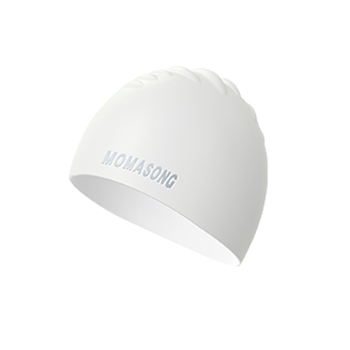 Momasong ελαστικό καπέλο κολύμβησης από σιλικόνη για ενήλικες, με προστασία για τα αυτιά (Σιλικόνη, Αδιάβροχο, Unisex, Ελαστικό)