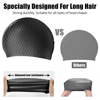 Silikoninė plaukimo kepurėlė su logotipo spauda, vienos spalvos dizainas, suaugusiems, plaukimo ir vandens sportams