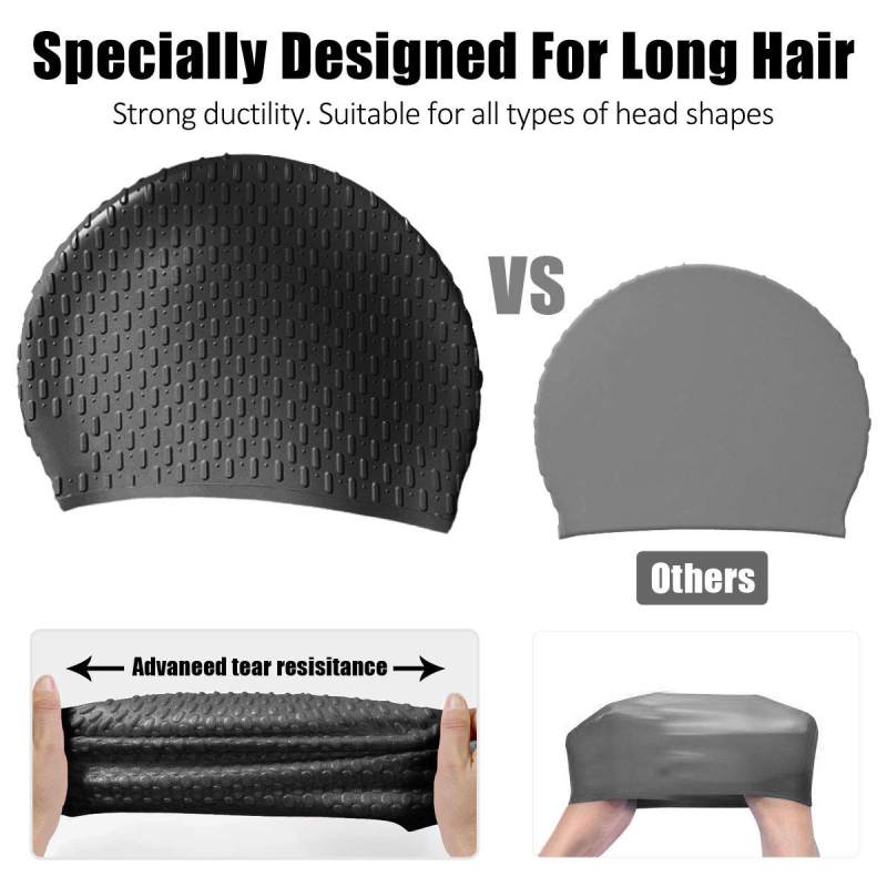 Silikoninė plaukimo kepurėlė su logotipo spauda, vienos spalvos dizainas, suaugusiems, plaukimo ir vandens sportams