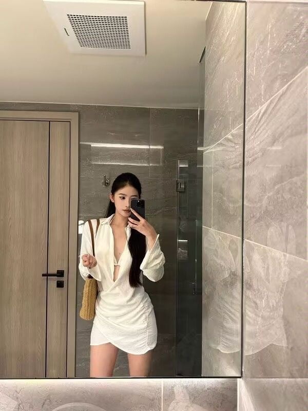 Ženska plažna bluza-odijelo, bikini-stil kupaći kostim, najlon tkanina, najlonska podstava, bez rukava