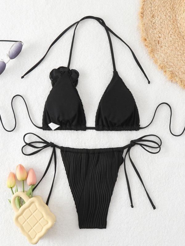 2026 novi europsko-američki stil halter bikini, dvodijelni kupaći kostim, jednofarban
