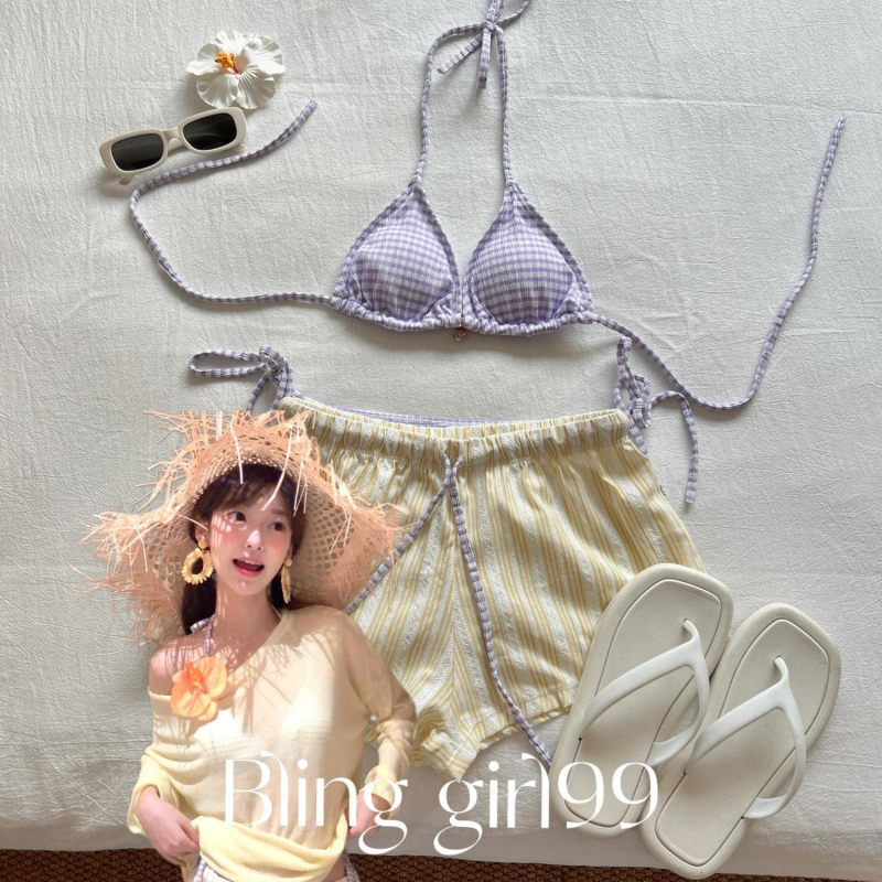 Dvije dijelni bikini set za odrasle žene, s podstavljenim gornjim dijelom, poliester tkanina, za plivanje i vodene sportove