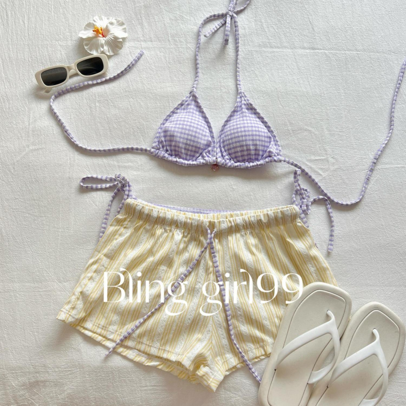 Dvije dijelni bikini set za odrasle žene, s podstavljenim gornjim dijelom, poliester tkanina, za plivanje i vodene sportove