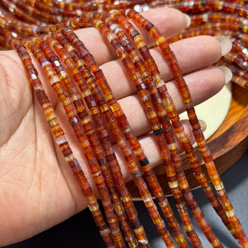 Xinyue achát gyöngyök - kerek gyöngyök totem mintával, vágás, csiszolás és polírozás