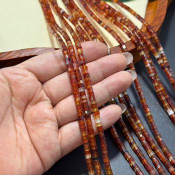 Xinyue achát gyöngyök - kerek gyöngyök totem mintával, vágás, csiszolás és polírozás