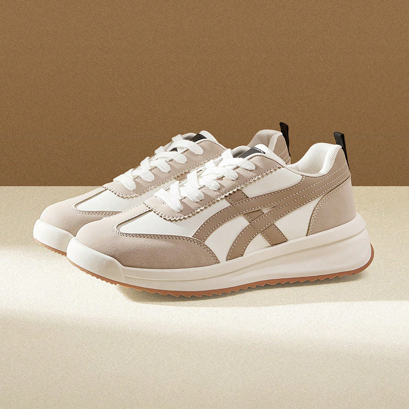 Дамски спортни обувки в стил Форест Гъмп, PU горна част, гумена подметка, водоустойчива и антихлъзгаща, с връзки