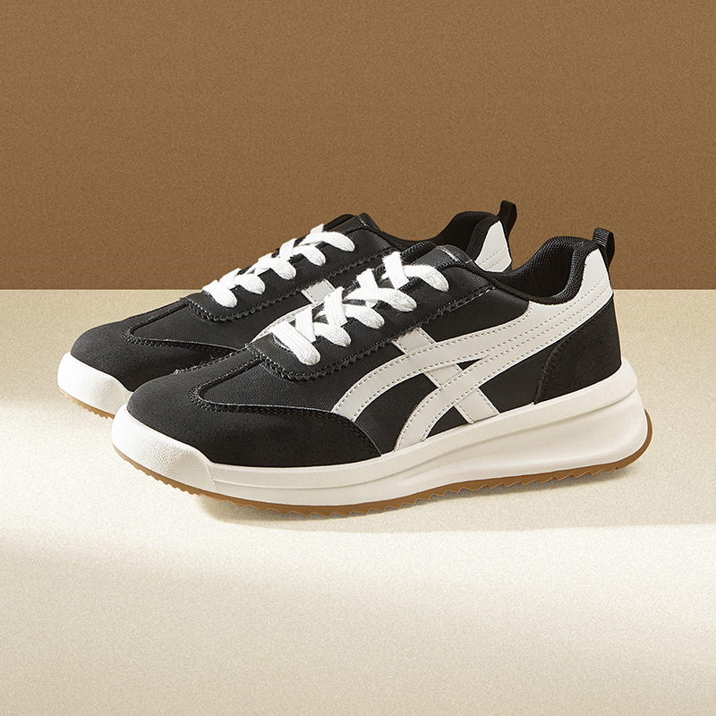 Дамски спортни обувки в стил Форест Гъмп, PU горна част, гумена подметка, водоустойчива и антихлъзгаща, с връзки