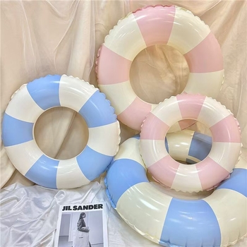 Moterų suaugusiųjų pripučiamas plaukimo žiedas, PVC, grotelės modelis, rankinis pripūtimas, tinkamas baseinui, vandens parkui, upei, ežerui, jūros pakrante