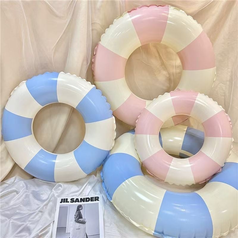 Moterų suaugusiųjų pripučiamas plaukimo žiedas, PVC, grotelės modelis, rankinis pripūtimas, tinkamas baseinui, vandens parkui, upei, ežerui, jūros pakrante