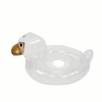 Vaikų skaidrus plaukimo žiedas antis formos, PVC 0,2 mm