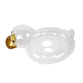 Vaikų skaidrus plaukimo žiedas antis formos, PVC 0,2 mm