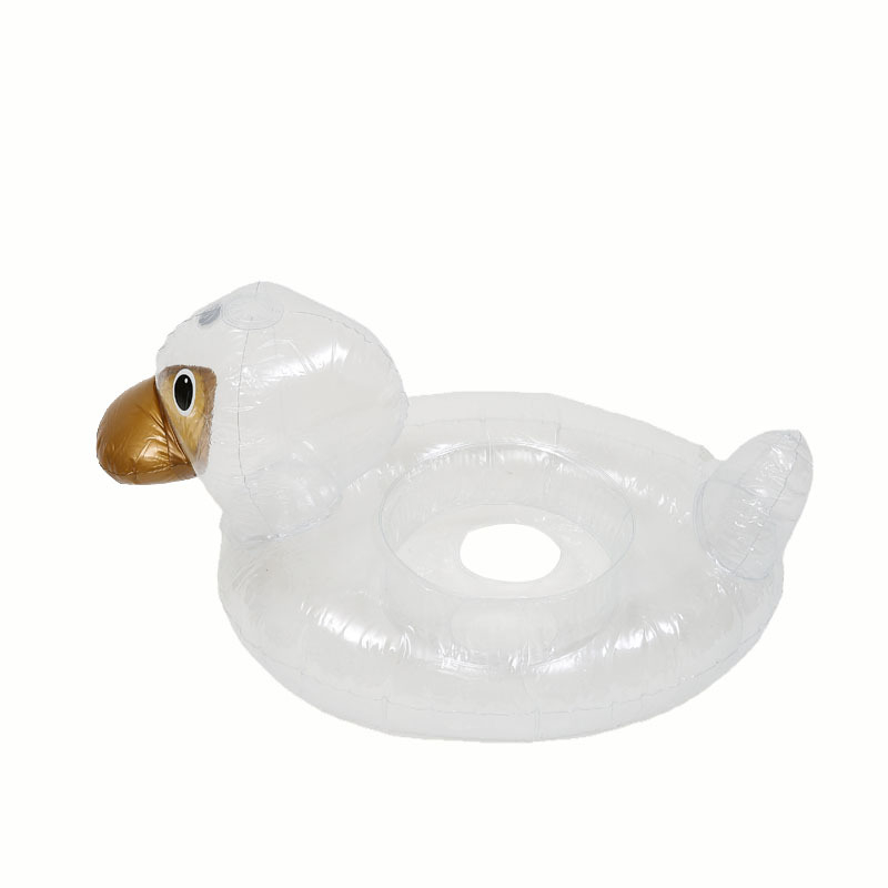 Vaikų skaidrus plaukimo žiedas antis formos, PVC 0,2 mm