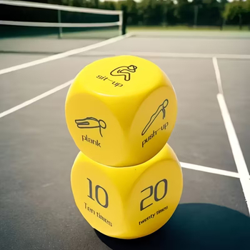 Ζάρια γυμναστικής, PU υλικό, στρογγυλεμένες γωνίες, τετραπλεύρα, συσκευασία 400 τεμ.