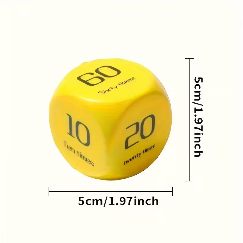 Ζάρια γυμναστικής, PU υλικό, στρογγυλεμένες γωνίες, τετραπλεύρα, συσκευασία 400 τεμ.