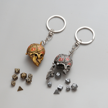 Μεταλλική κλειδοθήκη με ζάρι D20, κράμα χαλκού-ψευδαργύρου, στρογγυλεμένες γωνίες