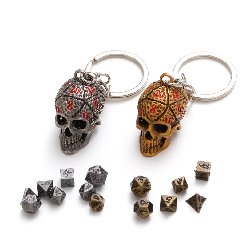 Μεταλλική κλειδοθήκη με ζάρι D20, κράμα χαλκού-ψευδαργύρου, στρογγυλεμένες γωνίες