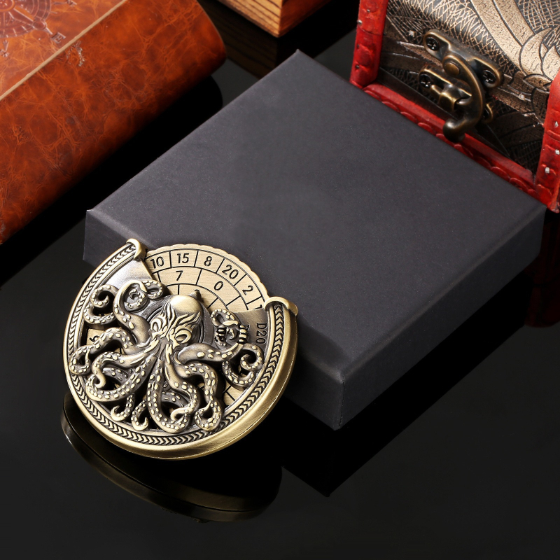 Ζάρια - 7-σε-1 φιδετ-spinner ρουλέτα, DND/COC χταπόδι, μεταλλικά ζάρια με πολλές όψεις