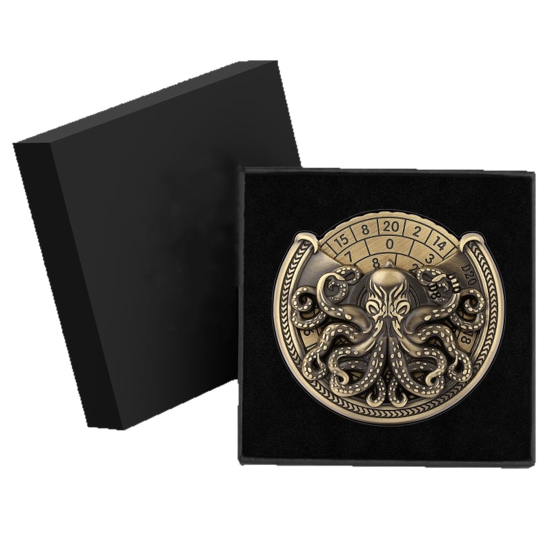 Ζάρια - 7-σε-1 φιδετ-spinner ρουλέτα, DND/COC χταπόδι, μεταλλικά ζάρια με πολλές όψεις