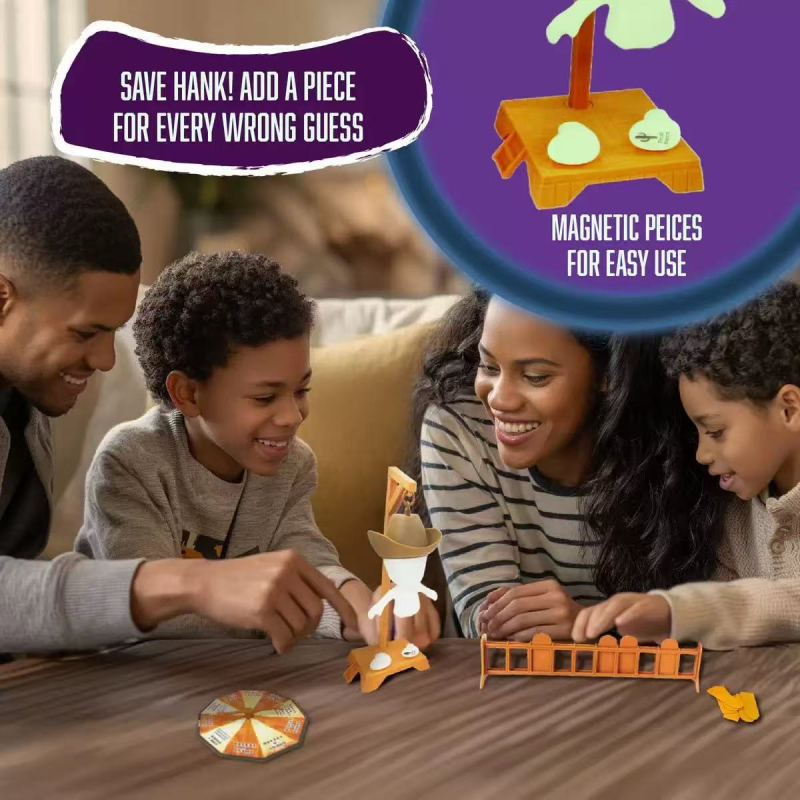 Mágneses Hangman Játék: Rejtélyes Szavak testre szabható Kártyákkal Műanyagból