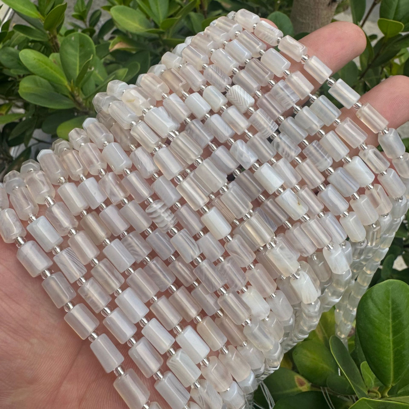 6x9 mm prirodni tigrovo oko u hexagonalnom stupcu, ahat i kristal te zeleni aventurin, tubaste perle za DIY narukvicu – poluproizvod