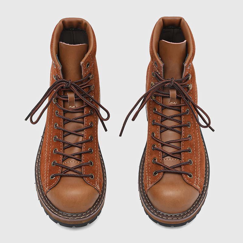 Αντρικά μποτάκια Martin, μεσαίου ύψους, άνω μέρος από split δέρμα, λαστιχένια σόλα, αντιολισθητικά