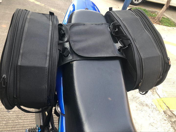 Motocikla sēdvieta soma ar sānu un aizmugures kabatu, audums, Guangdong izcelsme, velosipēdu soma