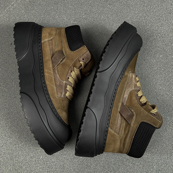 Ανδρικά μποτάκια Μάρτιν, χειμερινά, με PU επάνω μέρος, σόλα από καουουκ, στρογγυλή μύτη, επένδυση από δίχτυ, χαμηλή φτέρνα 1–3 cm